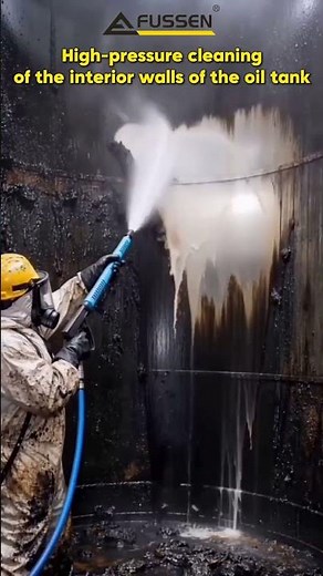 High-Pressure Cleaning of Oil Tank Interior Walls | An Efficient Method for Tank Cleaning