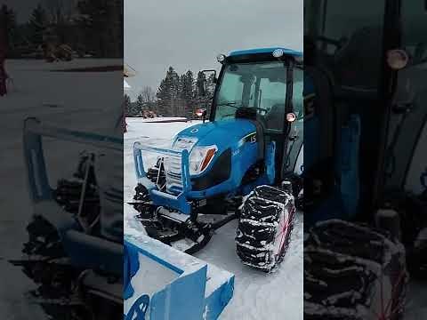 LS Tractor XR4046C Snow blowing with the LW3174 in Upper Michigan