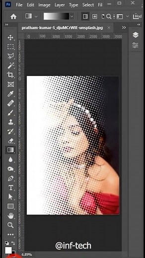 Photoshop Halftone Effect Tutorial | Create Dotted Photo Effect in Photoshop #photoshop #viral