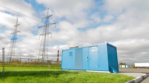 Timelpse of Electrical power transformer in high voltage substation
