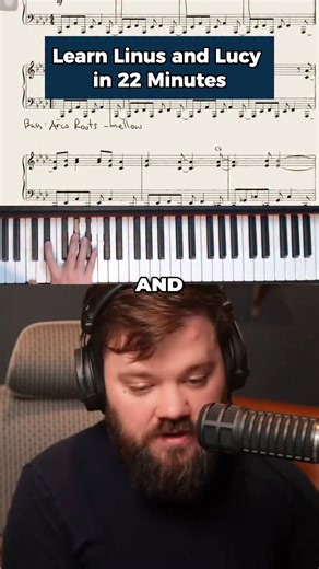 Learn Linus and Lucy in 22 Minutes Check out my youtube channel for my full tutorial on this Vince Guaraldi classic: Learn Linus and Lucy (Charlie Brown) in Just 22 Minutes | Michael Clement Music