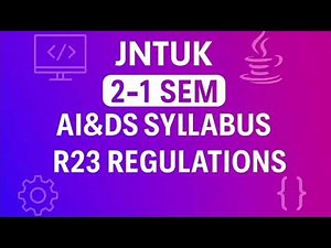 JNTUK 2-1 SEM AI&DS SYLLABUS FULL DETAILS R23 REGULATIONS ||LIKE SHARE COMMENT AND SUBSCRIBE❤️||