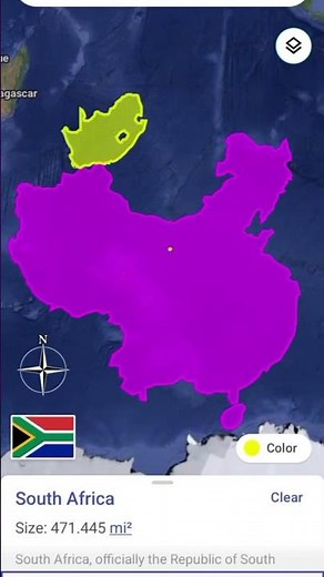 **South Africa vs China | Country Size & Map Comparison | Navigeomaps**
