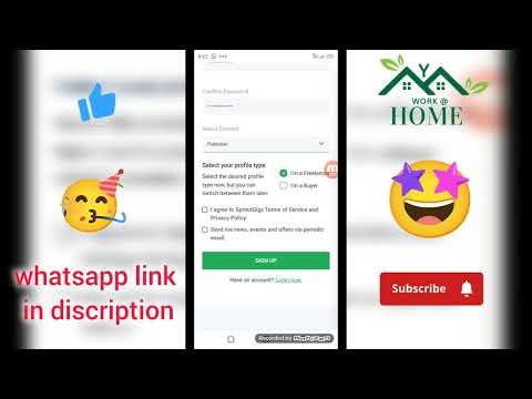 💰 My First Video 😎 @Workathome 🏘 How to Create Sprout gigs Freelancing Account For Free Earning 💰