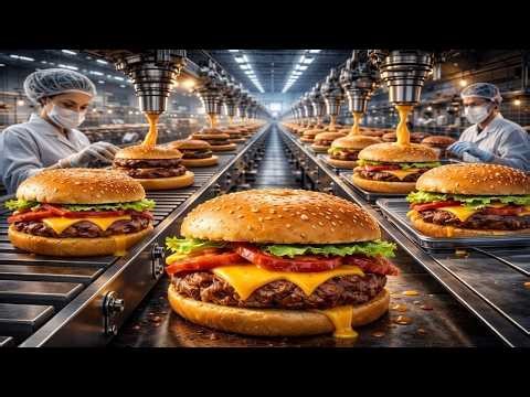 You Won’t Believe How McDonald's Burgers Are Made | Factory Process #burgerfactory