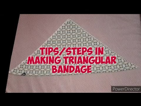 TIPS/STEPS How to Make Triangular Bandage | standard size of triangular bandage