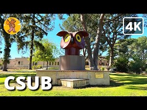4K CSUB Campus Walking Tour, Cal State Bakersfield, CA | 🔊 Binaural Sound