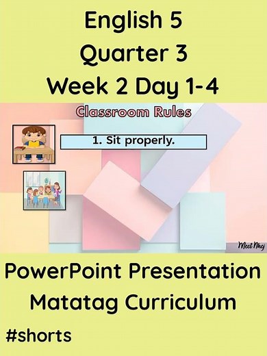 English 5 Matatag Curriculum PowerPoint Presentation Quarter 3 Week 2 Day 1-4 #grade5matatag