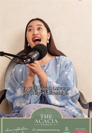 Suara sedap sangat sampai lupa press record kot 🤭 Keep streaming 'Jodoh Lebaran' guys! 🤍 Say goodbye to cookie-cutter ballrooms and hello to The Acacia @ Geneo, where every celebration takes root. Follow @The Acacia Geneo or call 69952602 to book your personal tour. #thechiccodepodcast