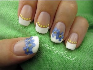 Nail Art using Real Flowers!