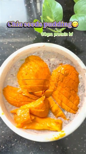Easy Overnight Chia seed Pudding with 30gm protein!! #proteinpacked #breakfastideas #easy #foodshort