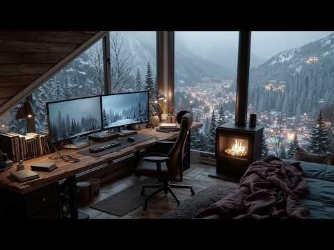 Winter Cabin Vibes Study Music | Chill Work & Deep Work
