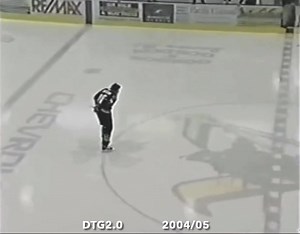 Dale Purinton was always a wild-card. The 6’3” 225 pillar on D shifted in to maniac mode more than once throughout his nearly 15 year career of enforcing in the NHL, AHL and ECHL. Seen here as a member of the ECHL’s inaugural Victoria Salmon Kings during the NHL lockout, coming back out on the ice after getting the boot during a bench brawl to try and engage in a stick fight with Fresno’s head coach - and former fellow enforcer - Greg Spenrath. This incident marked the 2nd league suspension of t
