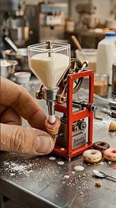 Amazing Mini Ice Cream Machine Making Tiny Cone Ice Cream | Satisfying AI Creation #shorts