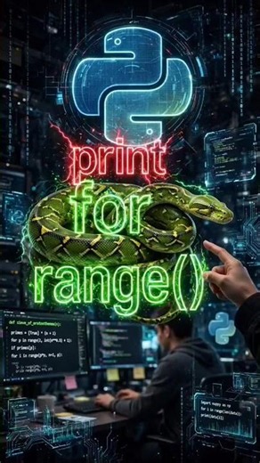 Print Numbers Using For Loop in Python 🐍 | Python For Loop | Learn Python #python #coding