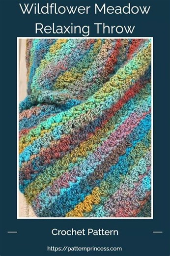 Beautiful 2-Row Repeat: Wildflower Meadow Relaxing Throw