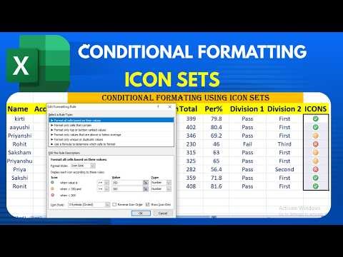 Conditional Formatting Icon Sets in Excel | Excel में Icon Sets कैसे Use करें .