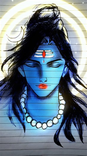 Amazing Lord Shiva Drawing 😍 | Easy Mahadev Art #Shorts #viral #god #shivadrawing