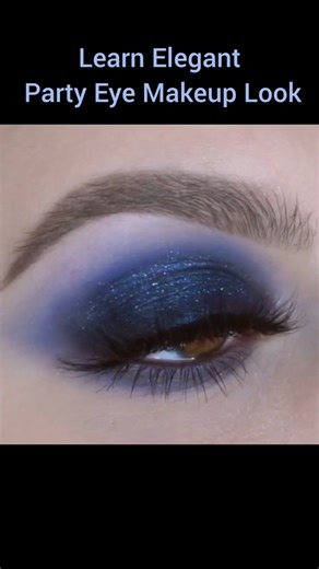 Learn Elegant Party Makeup Look | Blue Dress Eye Look #makeup #youtubeshorts #tutorial
