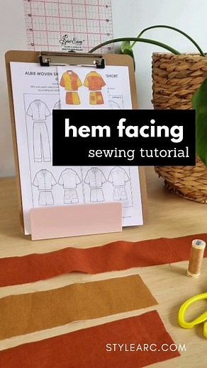 Are you about to start sewing your ALBIE WOVEN SHIRT? Take a look at this quick HEM FACING tutorial to wrap your head around the process. Are you planning on sewing ALBIE soon? Save the tutorial to watch in your own time. We're here to take the stress out of sewing. Enjoy! #stylearc #stylearcsewingpatterns #saalbiewovenshirt | Style Arc sewing patterns