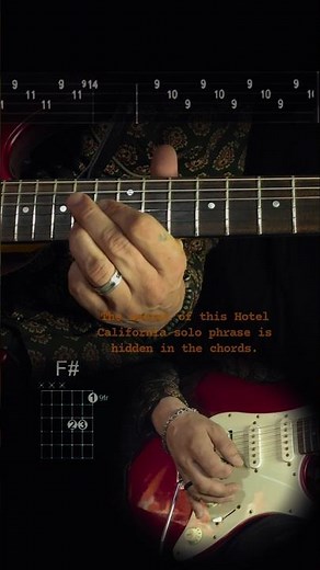 Hotel California Solo Made Easy Using Chords | Guitar Tabs