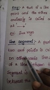 🍁Line Segment Definition 🍁