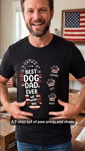 Patriotic T-shirt for Dog Dads #personalized #gifts #doglovers #giftfordogdad