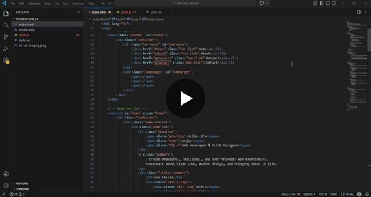 #prodigyinfotech #webdevelopment #personalportfolio | SANJAY N