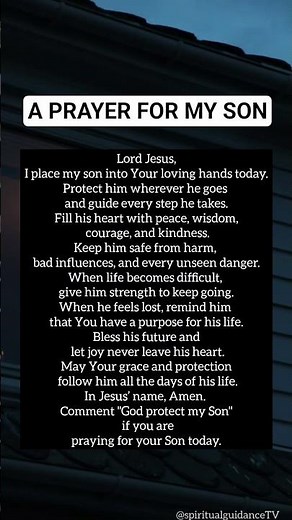 Powerful Prayer For My Son❤️🙏 | God Protect My Son.... #prayerformyson
