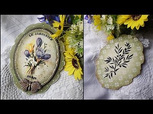 Vintage pendant 🦋 Decoupage tutorial