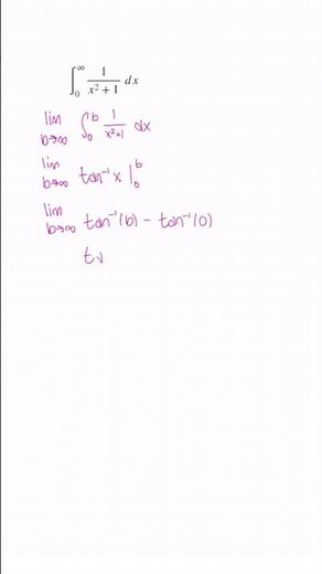 Type 1 improper integral #calculus #apcalculusbc #usub #improperintegrals #mathshorts #integration