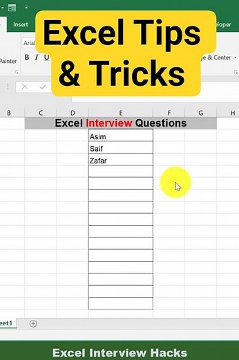learn excel | excel tips and tricks