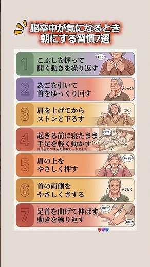 脳卒中が気になるとき朝にする習慣7選 #脳卒中 #脳卒中予防 #朝の習慣 #健康習慣 #シニア健康