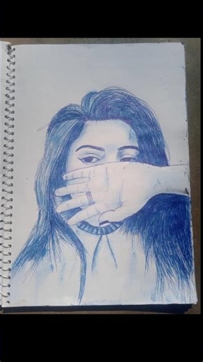 How To Draw a girl face easysouth Indian girl 🥀👁️ #drawing #art #viral #shorts