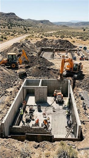 Building an Underground House 😱 | Digging to Foundation #factoryfacts