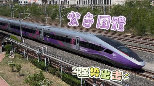【260420】紫色固体，强势出击！CR400BF-Z-0524从长客回送杭州西，11:46通过天津四号楼（东兴桥）津秦高铁上行线