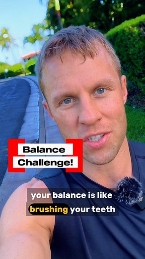 Balance Challenge Test 🦶✨ Think of balance the same way you think of brushing your teeth. You have to work on it every day. If you do not use it, you lose it. Try this simple test. Stand on one foot while you brush your teeth. Two minutes twice a day can change everything. You have time. You just have to make it a priority ❤️ | Deron Buboltz
