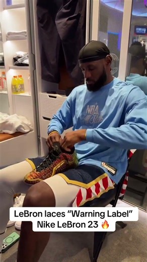 LeBron laces "Warning Label" Nike LeBron 23 (via nbakicks/IG)