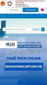 Instructions for submitting supplementary personal income tax returns on dichvucong.gdt.gov.vn