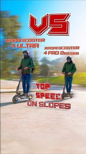 Speed test on slopes:Xiaomi Scooter 4 Pro Gen 2 VS Xiaomi Scooter 4 Ultra. #Xiaomi #techreviews