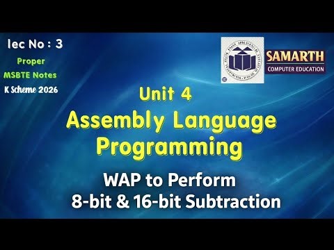 16-bit Subtraction Program in 8086 Assembly Language | Step by Step (Marathi)