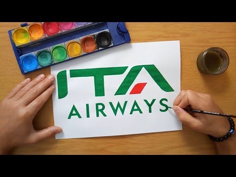Come disegnare il logo di ITA AIRWAYS - How to draw the ITA AIRWAYS logo
