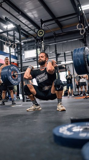 @roguefitness Exoskeleton Leather belt… Check Bionic left knee… Check Heaviest clean I’ve done in 2 years… Check Day 1 Quarterfinals video up on our YouTube | Rich Froning