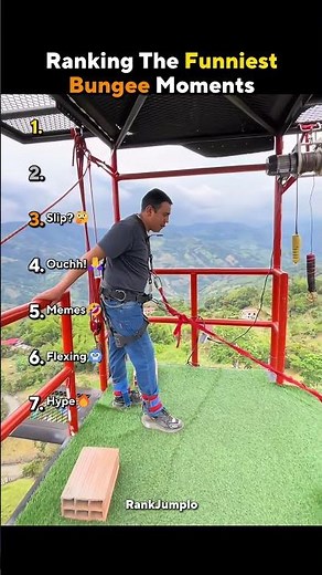 Ranking the funniest bungee moments 💀🗿 #usa