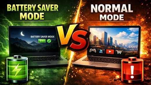 Laptop Battery Saver Mode vs Normal Mode | Which Is Better? | Normal Mode vs Saver Mode In this video, we explain Laptop Battery Saver Mode vs Normal Mode to help you understand how battery saver settings affect performance and battery life. Many users search for laptop battery saver mode and laptop battery saver because they want longer battery backup without harming their device. This video clearly explains battery saver mode, when to use it, and how mode on battery saver laptop changes bright