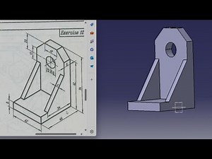Catia V5 Tutorial: Beginner Drawing Exercise 12