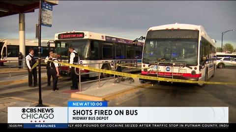 Man arrested after firing gunshots on empty CTA bus at Midway bus depot