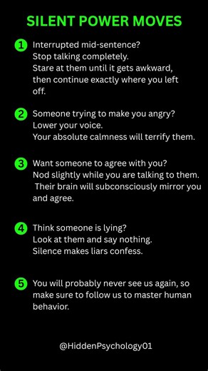 Master these silent power moves to take control of any room. ♟️👁️