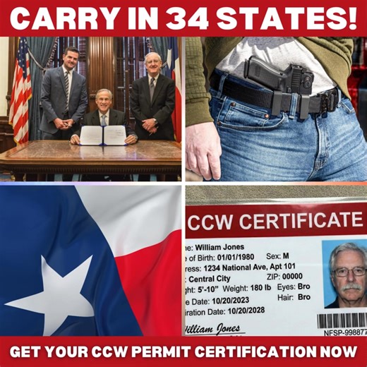 23 reactions | 2025 Update: New Concealed Carry Rights for Texas!  You now can qualify online for a Texas LTC!  ⬇️ Click Below To Get Started Now⬇️ | Concealed Permit Today | Facebook