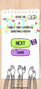 Brain Test Level 215 Walkthrough